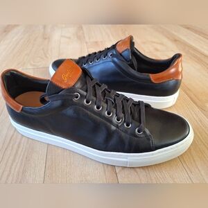 Good Man Brand Men Size 11 Black Brown Leather Lace Up Training Comfort Shoes